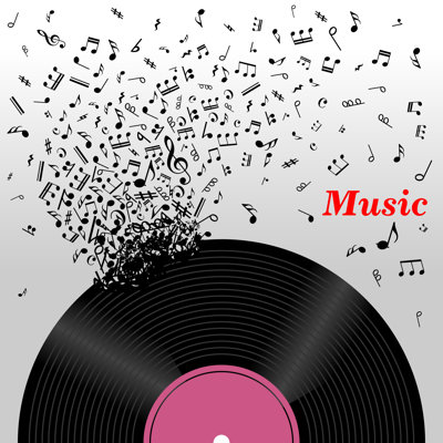 " Retro Music Concept " by Seamartini