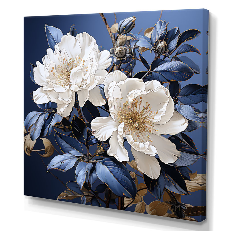 Minimalisme, bouquet de rhododendrons, impression sur toile, Toile tendue, H 30 po x l 30 po x P 1 po