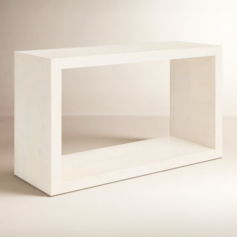 52'' Solid Wood Console Table, Washed White