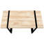 Bureau moderne pour usage domestique - plateau de table en stratifié naturel de 48 po et pieds en métal noir robuste, support de bureau contemporain de 49 po