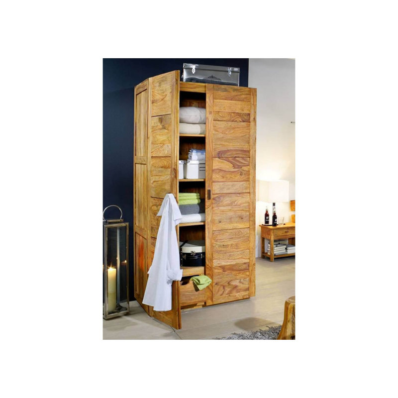 2 Door Solid Wood Wardrobe