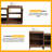 Maricka 60" Double Bathroom Vanity Set, Freestanding Bathroom Vanity with Ceramic Sink Top, 5 Doors And 3 Shelves