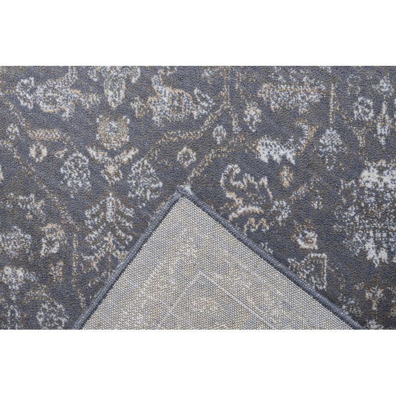 Tapis en viscose taupe, ivoire et beige Elias