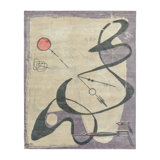 Hand Knotted Geometric Area Rug