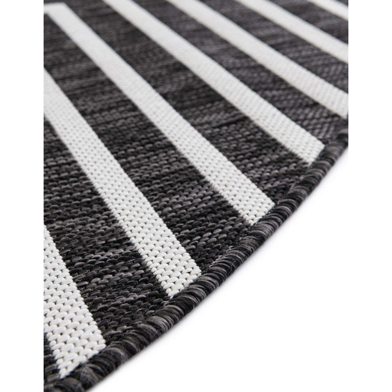 Tapis intérieur / extérieur d'extérieur moderne, Rond 3 pi 3 po