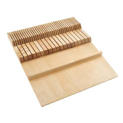 Rev-A-Shelf Dual Row Trimmable Knife Block Drawer Organizer Insert