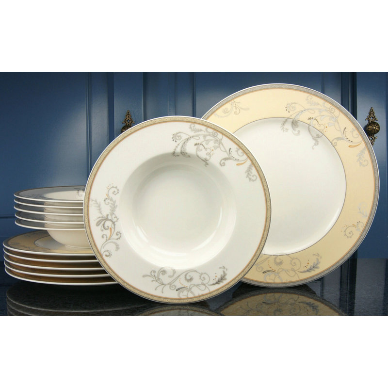 Creatable Villi Medici Porcelain China Dinnerware - Set of 12