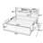 King Two Drawers Wood Platform Bed with Storage Shelves and USB-26414822