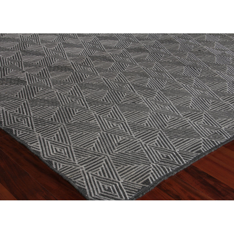 Pavilion Geometric Area Rug in Charcoal, Rectangle 8' x 10'