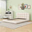 Structure de lit plateforme tapissier avec tête de lit-510042173-510042175