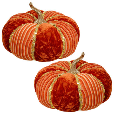 Velvet Pumpkin, Orange, 11.5 X 8.5 Inches
