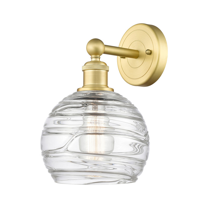 Essex Steel Armed Sconce, Satin Gold