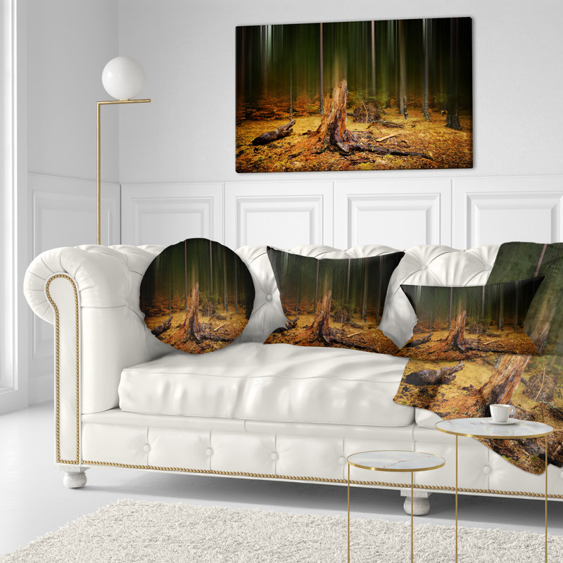 Coussin lombaire paysage d'automne foncé