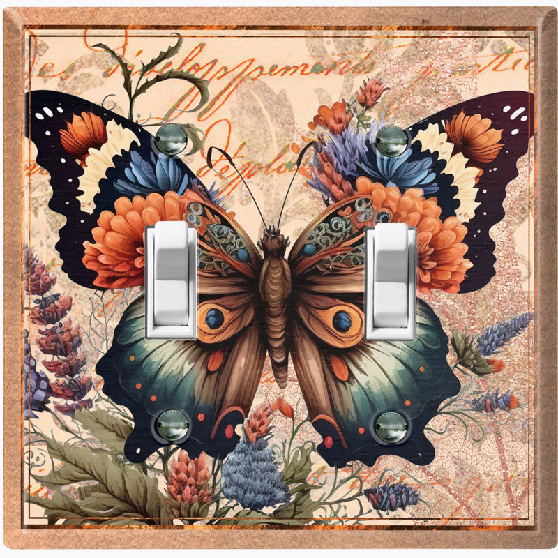 Plaque murale d'interrupteur à bascule Monarch Butterfly