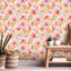 Papier auto-adhésif à peler et coller avec fleurs de magnolia roses auto-adhésives et amovibles 24 po x 118 po (60 x 300 cm)-765661338