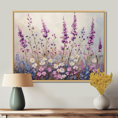 Décoration murale Indea Wildflower Morning Dew In Lavender Field III - Fleurs sauvages