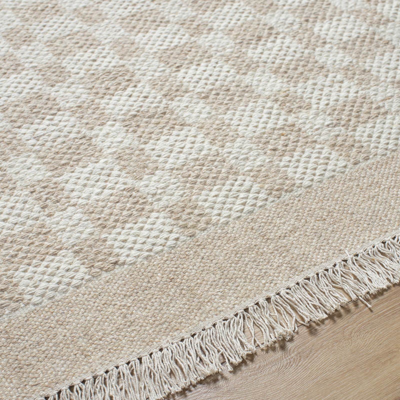 Lavande Hand-Woven Checkered Rug, Runner 2'6" x 8'