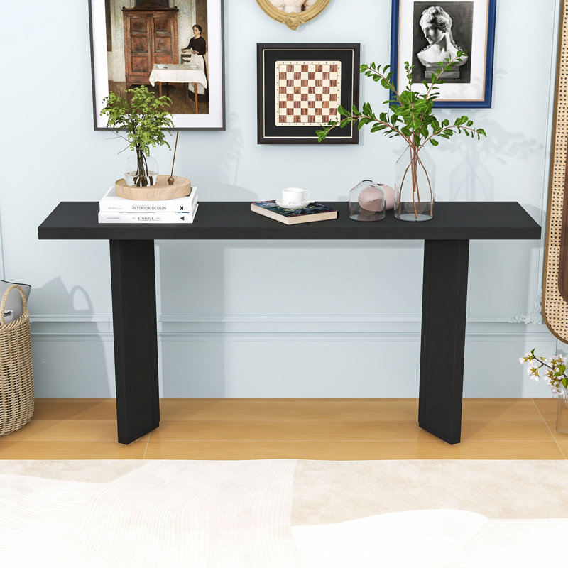 Console avec pieds géométriques, Noir