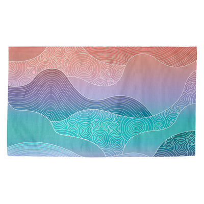 Tapis orange/bleu/vert zone Avicia