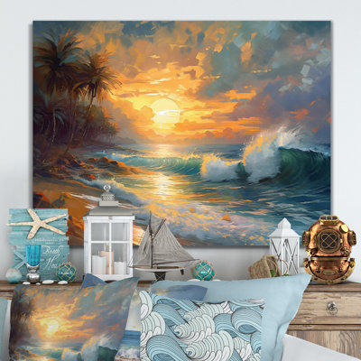 " Yellow And Blue Seaside Serenity "