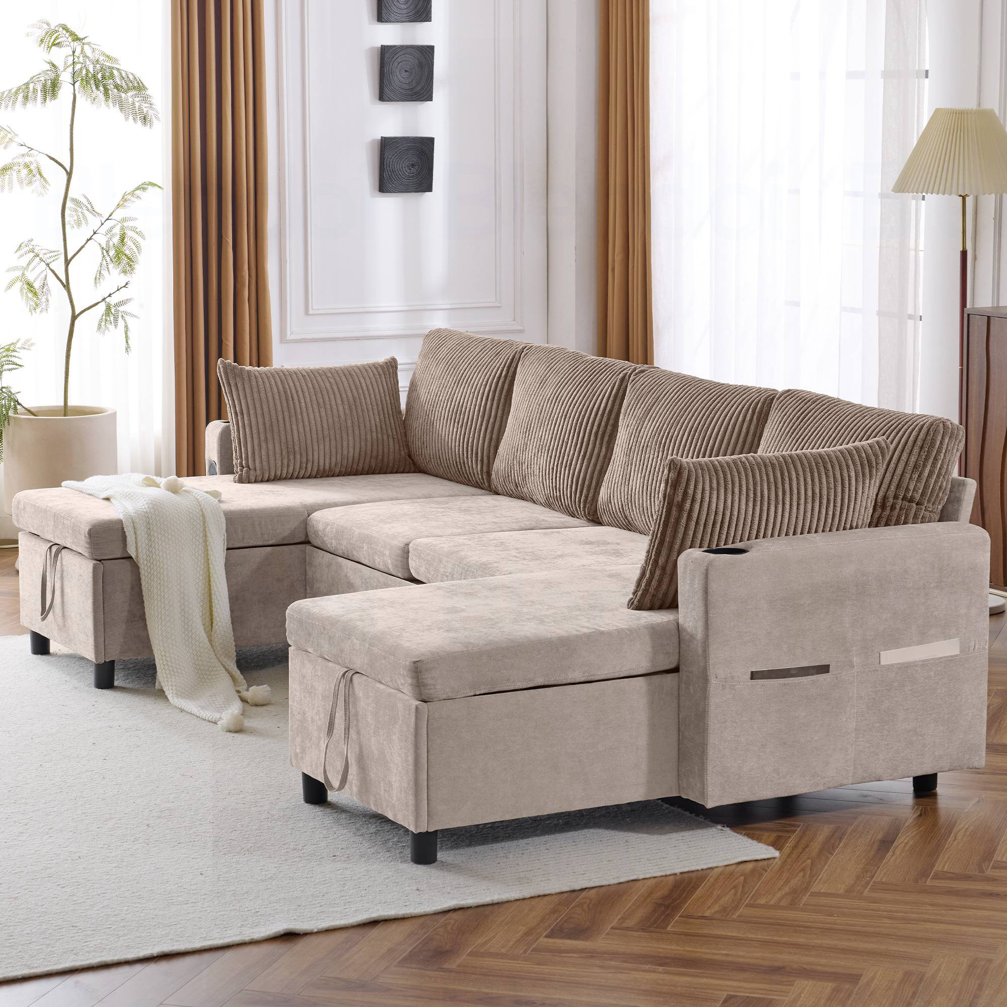 Latitude Run® Sectional Sofa Pull-out Sofa Bed Versatile Sleeper with ...