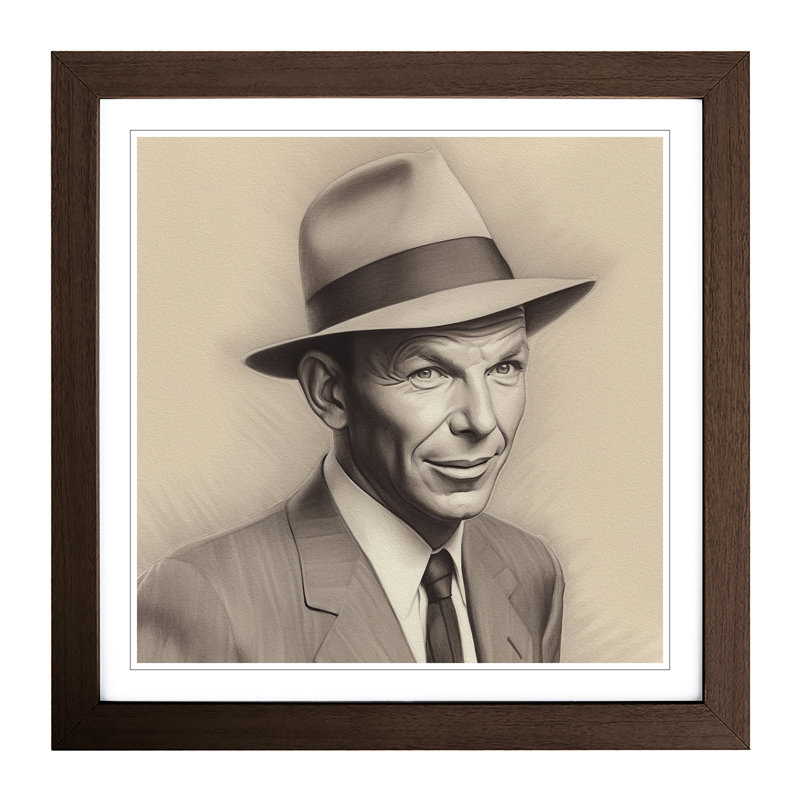 Single Picture Frame Print on Wood, Walnut