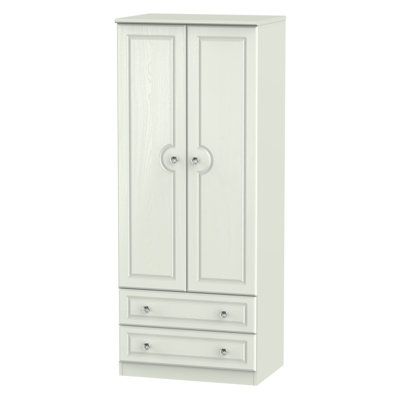 Fully Assembled Katelin Crystal 2 Door Wardrobe