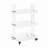 3-Tier Contemporary Lightweight Clear Acrylic Multifunction Storage Utility Rolling Cart With Wheels