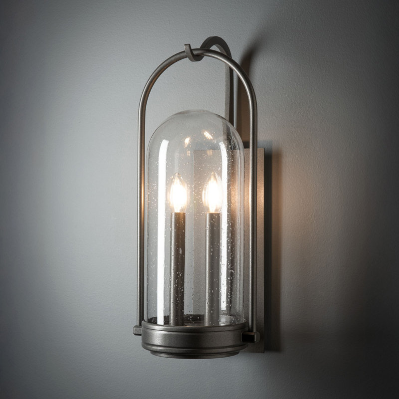 Davis Outdoor Sconce - 10"L x 9.1"W x 22.4"H - Coastal Natural Iron, Natural Iron