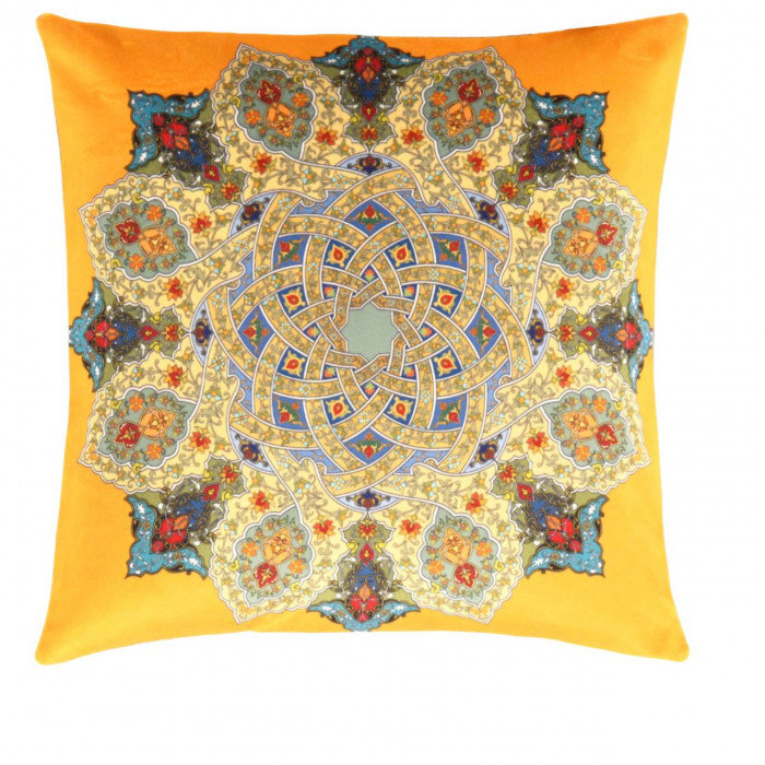 Coussin décoratif en velours Pasargad 16 po x 16 po