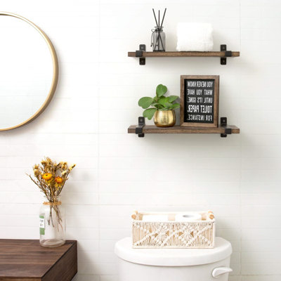 Wood Floating Shelves – Set of 2