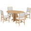 Ensemble de table de salle à manger 5 pièces avec 4 chaises rembourrées Farmhouse-129590706