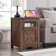 Ariellah 26'' Farmhouse End Side Table with Charging Station and Adjustable Storage Shelf
