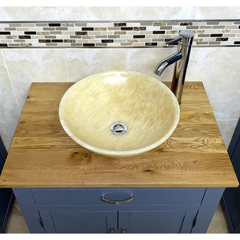 Bideford 750 mm Single Vanity with Vessel Stone Basin