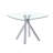 Huebner Glass Top Metal Base Dining Table