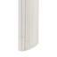 24"Catalina Travertine&Fluted Wood Accent Table/Kd
