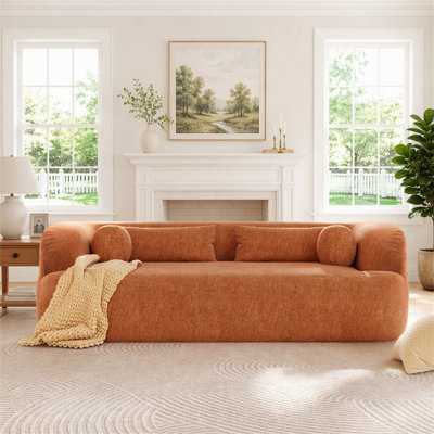 Canapé rembourré 86 po 86 pouces avec coussins 86 po Chenille