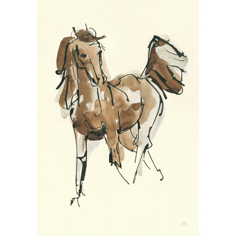 Cheval croquis VI, H 12 po x l 8 po
