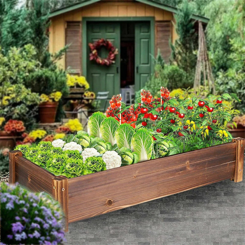 Boîte à fleurs en bois Ahjanay