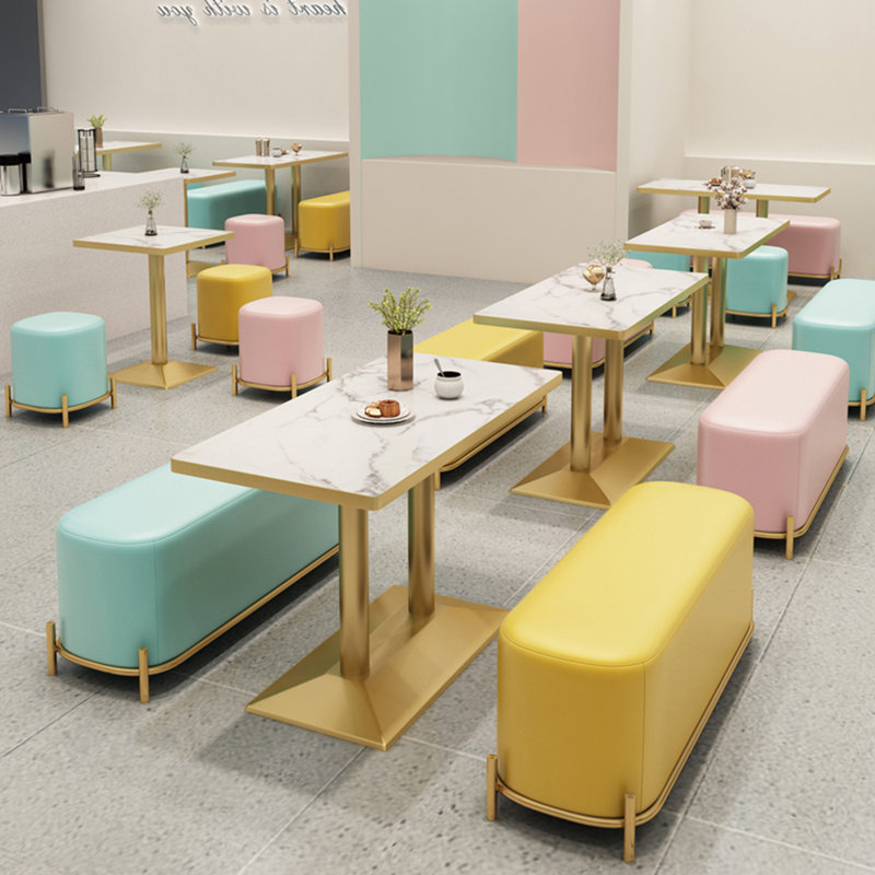 Bancs de restaurants de luxe légers, Jaune