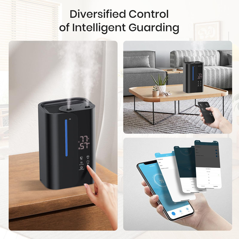 Top Fill 5L Large Room Smart Humidifier, Black