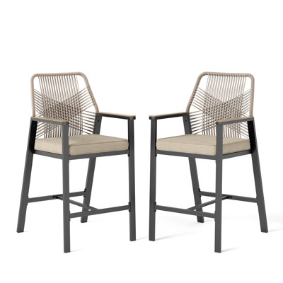  Patio Bar Stool With Cushion