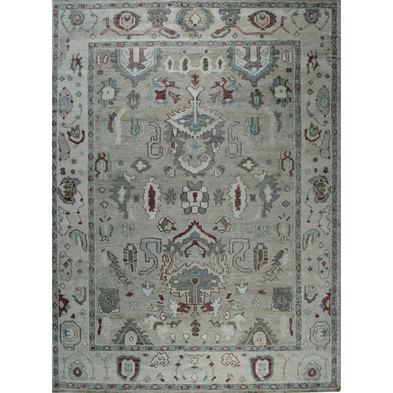 Hand Knotted Wool Geometric Area Rug