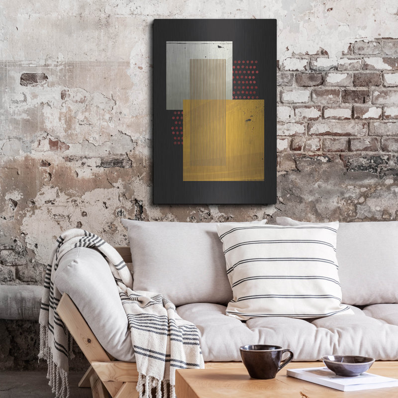 Ivy Bronx «Abstract Geometric 19» par Gary Williams, art mural en métal, H 36 po x l 24 po