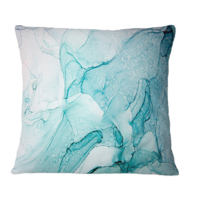 Turquoise Ink Universe - Coussin décoratif à imprimé moderne
