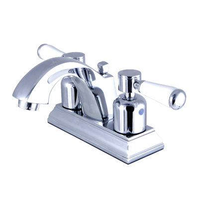 Kingston Brass Paris Two-Handle 3-Hole Deck Mount 4" Centerset Bathroom Faucet with Pop-Up Drain