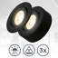 Set of 3 2 -in -1 LED surface -mounted spotlights and recessed spotlights-402629926