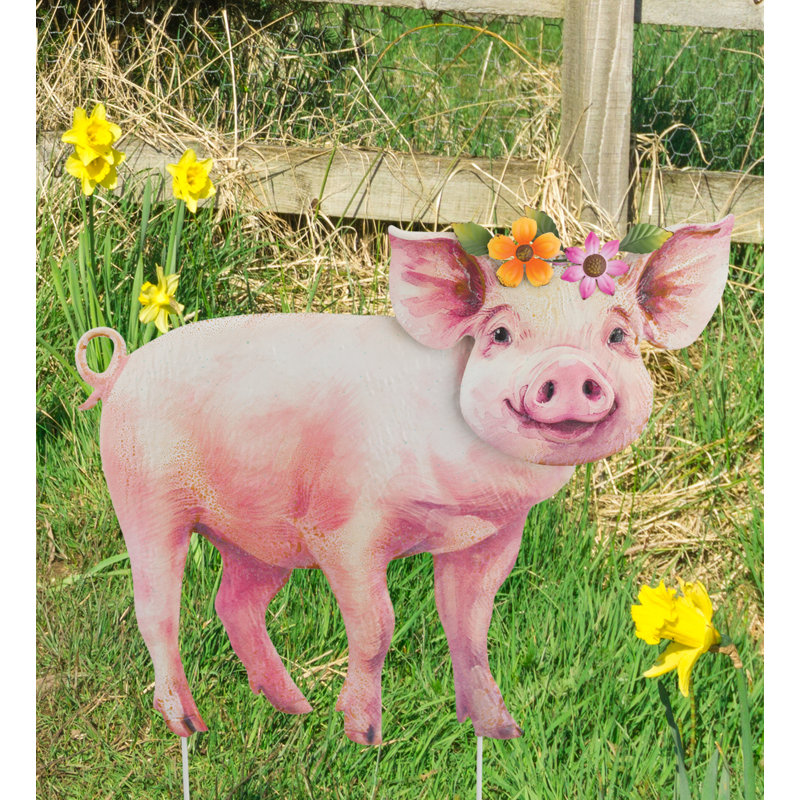 Farm Garden Stake - Pig