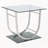 Chrome 2-piece Glass Top Coffee Table Set
