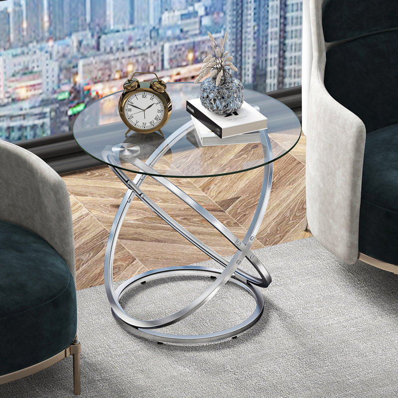 3 - Piece Living Room Table Set, Chrome